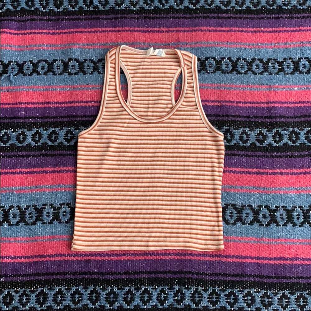Striped cropped tank top
